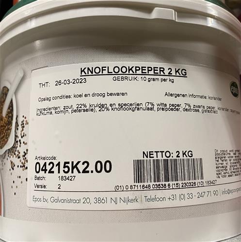 Epos bistro kruiden-olie knoflook peper